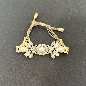 Vintage Adjustable Elegant Gold and Silver Tone Women's Bracelet